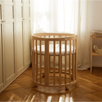 Lettino Ovale 7in1 con Materasso - Naturale - Waldin