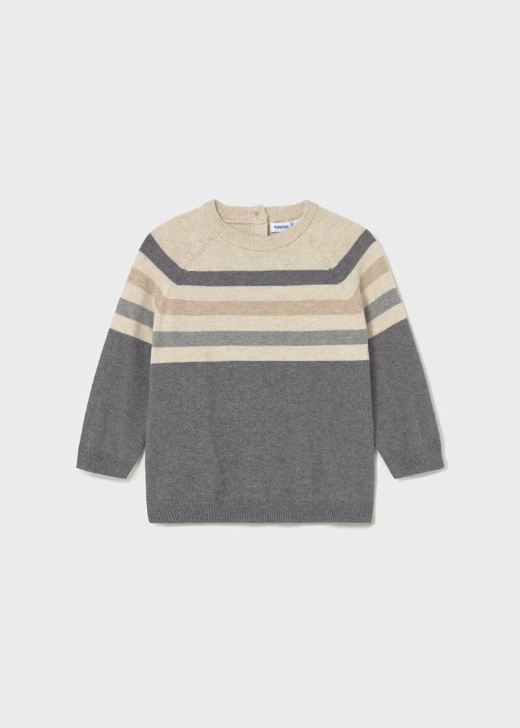 Maglione a righe grigio neonato - Mayoral