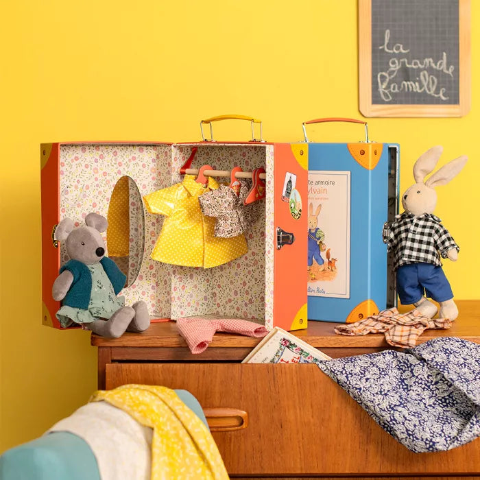 Armadio con Sylvain Coniglio e vestiti - Moulin Roty