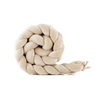 Paracolpi treccia in velluto per lettino - Beige - Waldin