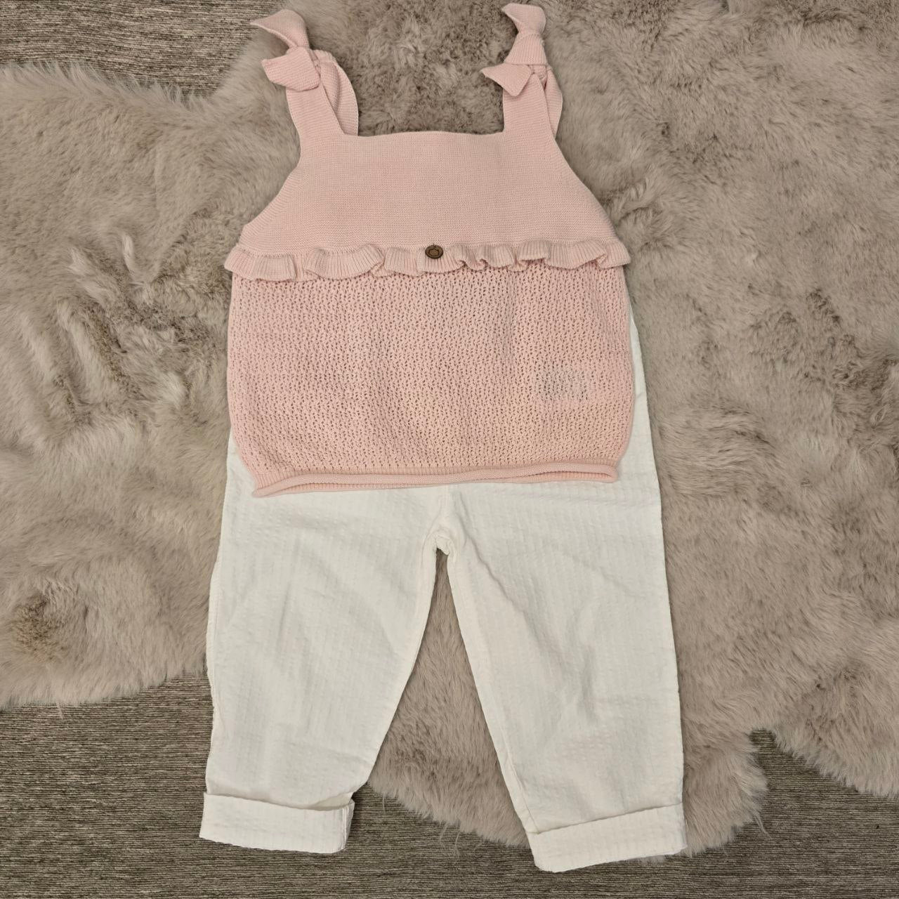 T-shirt in filo + Pantalone bianco Wedoble - dalla 12 alla 24 Mesi