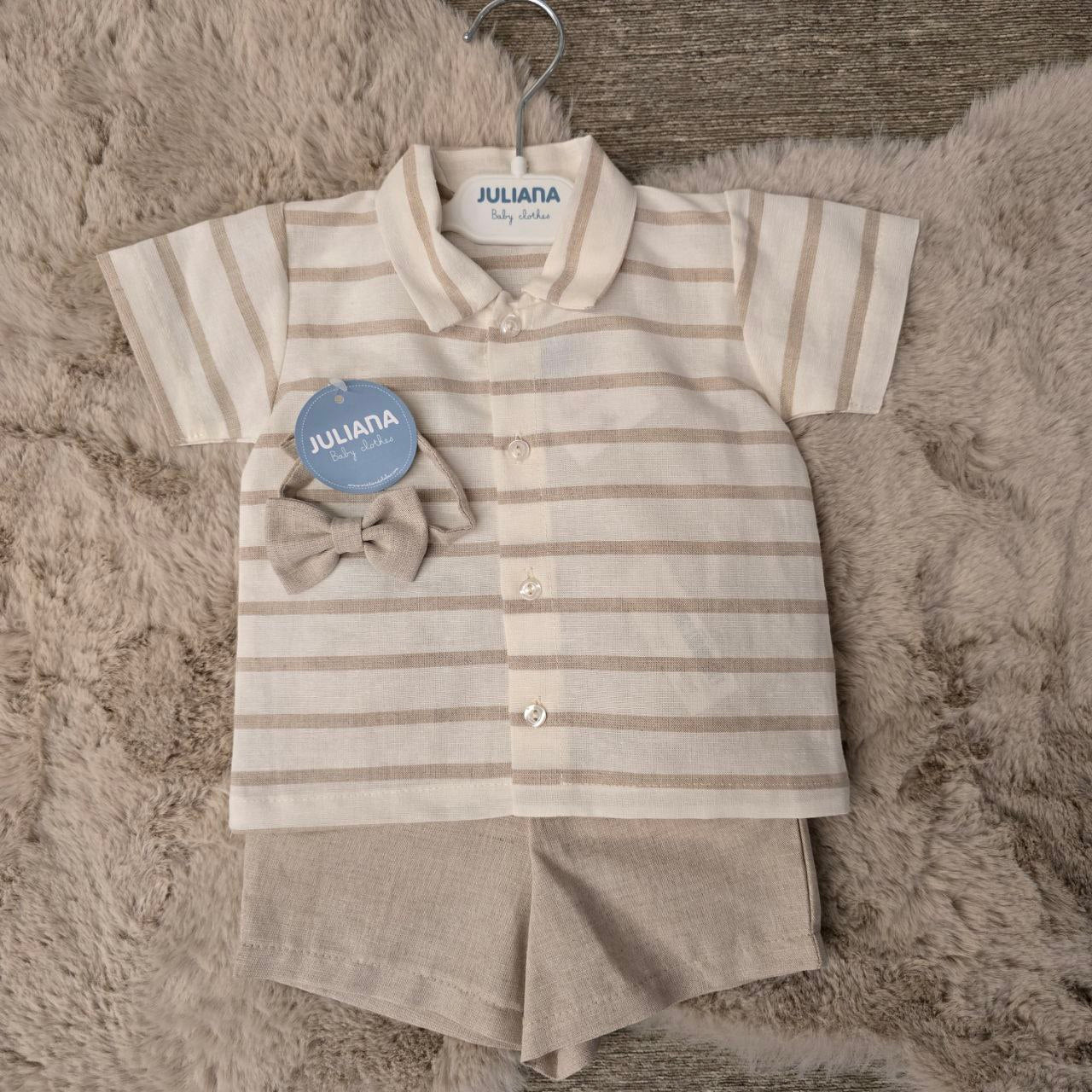 set di camicia e pantaloncini con papion Juliana