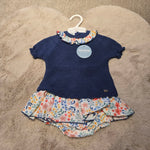 Vestitino bambina Blu estivo Juliana - dalla 1 alla 6 mesi