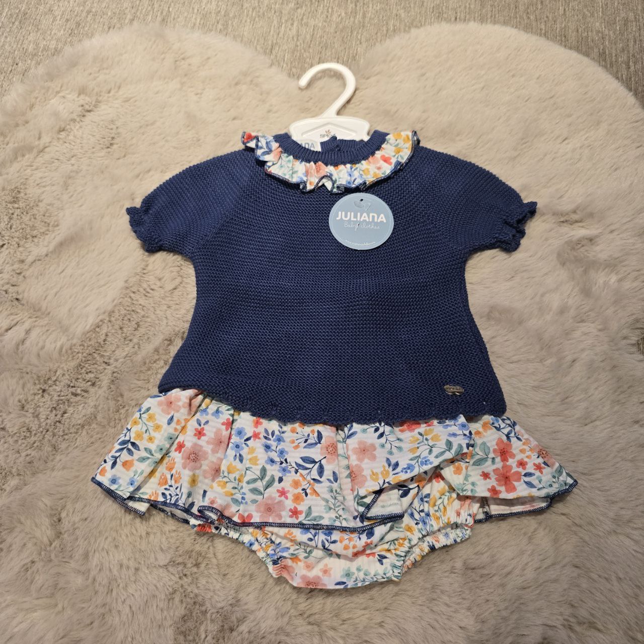 Vestitino bambina Blu estivo Juliana - dalla 1 alla 6 mesi