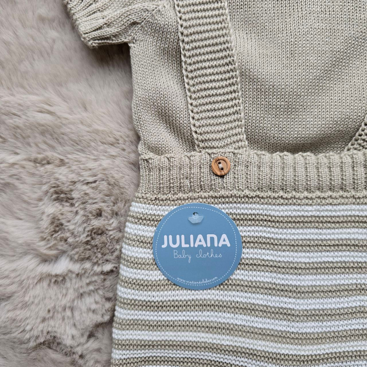 Salopette tortora righe - juliana