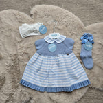 Vestito a righe bianco e azzurro - juliana