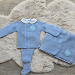 Completo prima nascita azzurro - juliana