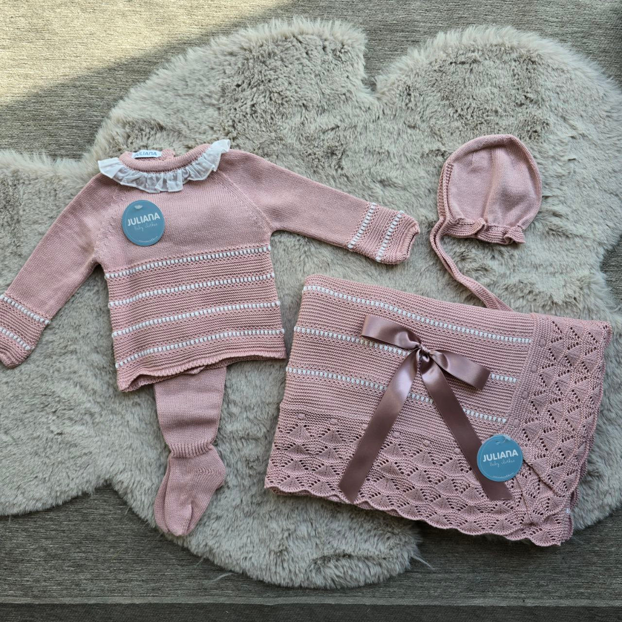 completo prima nascita rosa con colletto - juliana
