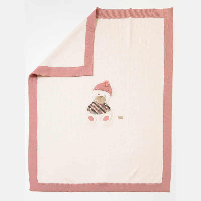 Coperta neonata lana vergine 100% natural - Marlù