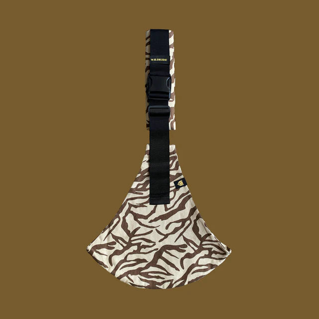 Marsupio Per Neonato Con Stampa Zebrata Marrone - Wildride